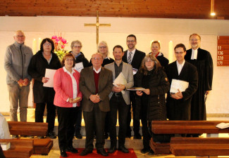 Der bisherige Kirchenvorstand bei der Verabschiedung in der Christuskirche