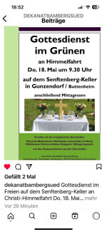 Hinweis auf den Instagram-Kanal dekanatbambergsued